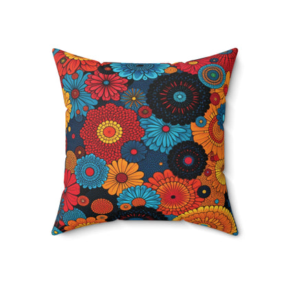 Floral Burst, Square Pillow