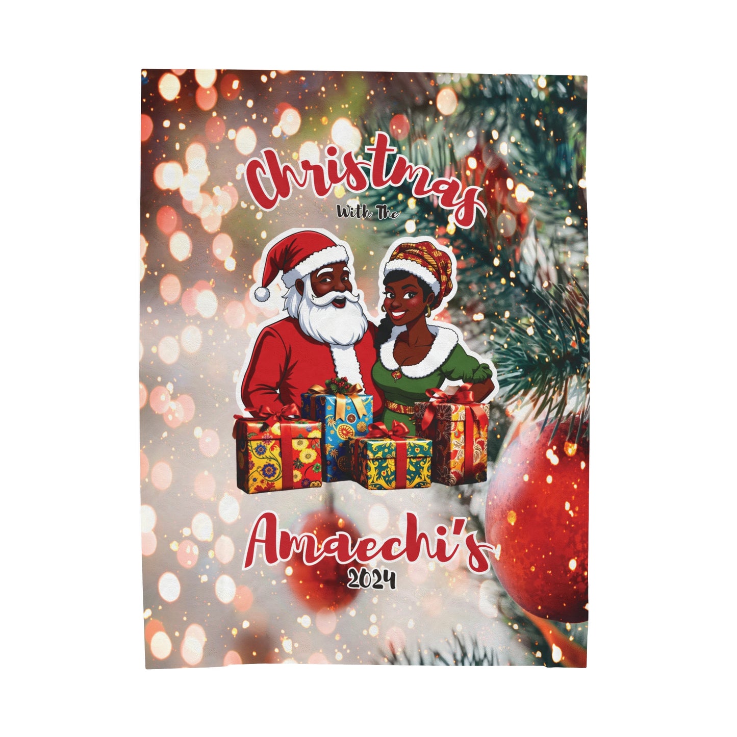 Couple Holiday, Velveteen Plush Blanket (Personalized, Seasonal Edition)