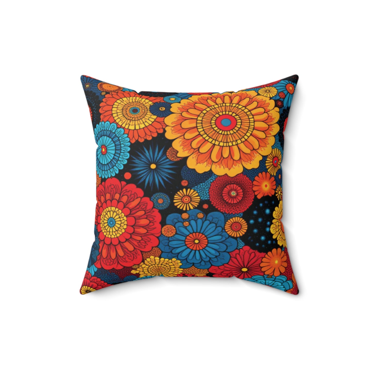 Floral Burst, Square Pillow