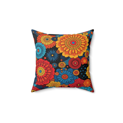 Floral Burst, Square Pillow