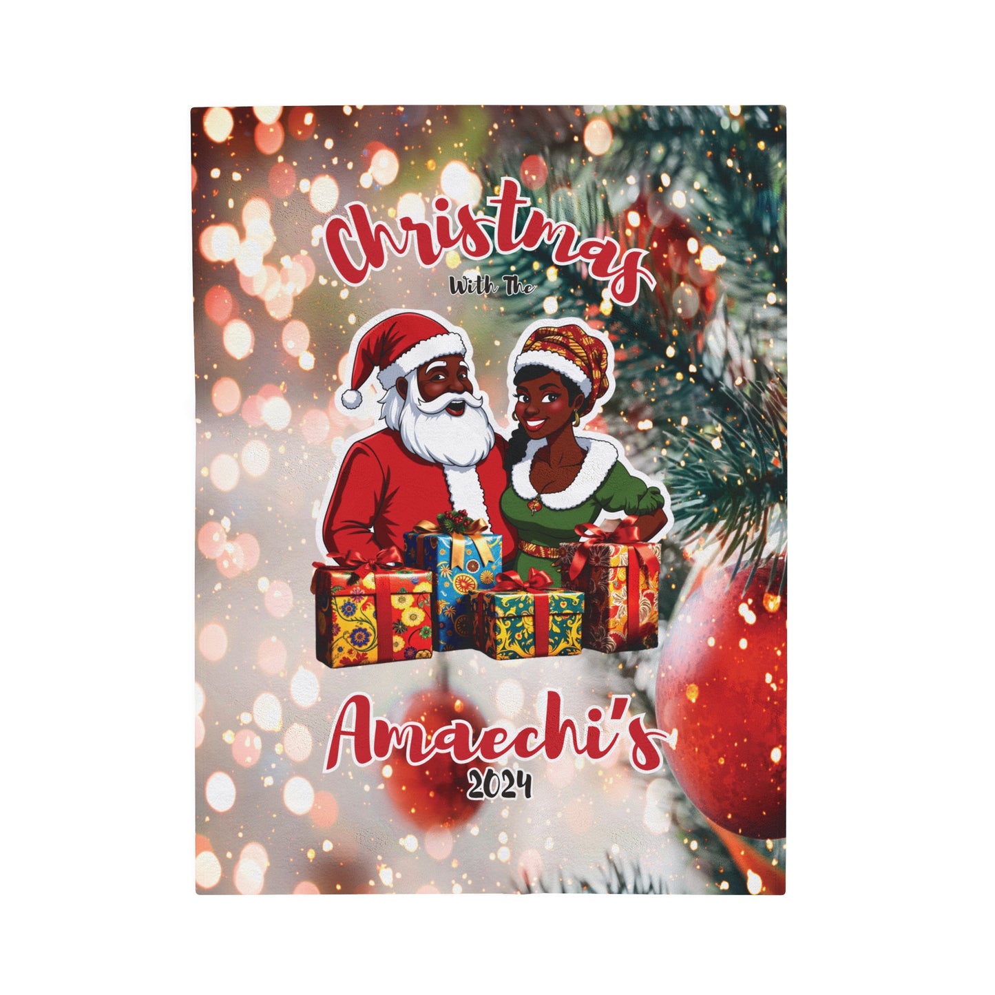 Couple Holiday, Velveteen Plush Blanket (Personalized, Seasonal Edition)