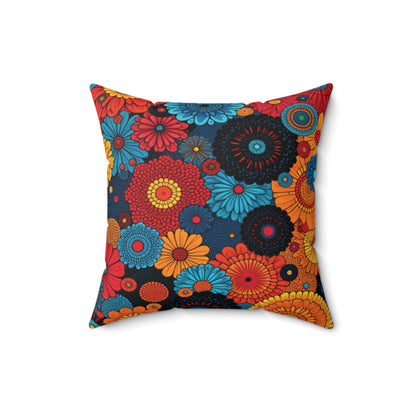 Floral Burst, Square Pillow