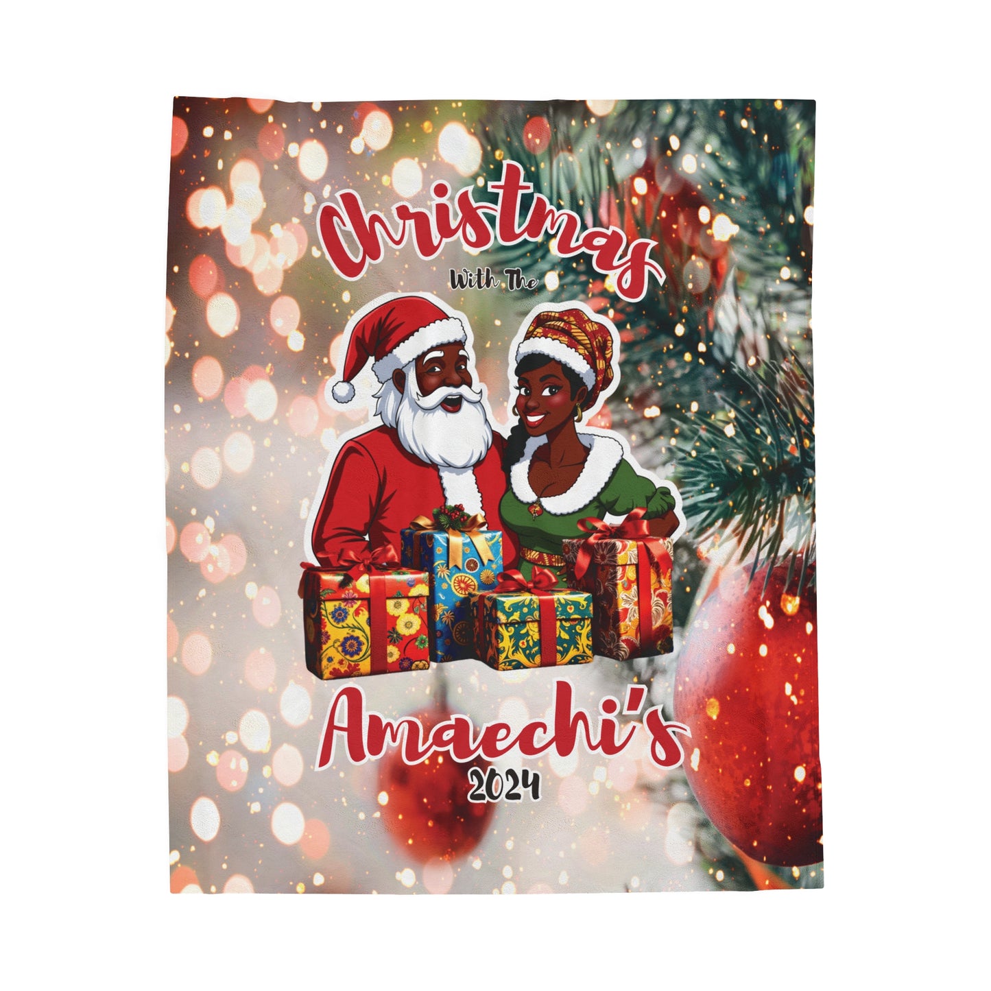 Couple Holiday, Velveteen Plush Blanket (Personalized, Seasonal Edition)