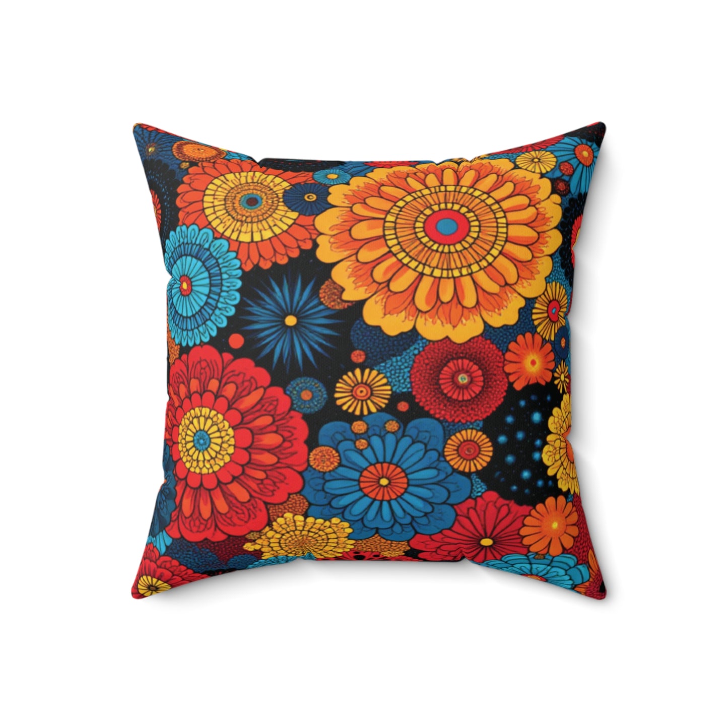 Floral Burst, Square Pillow