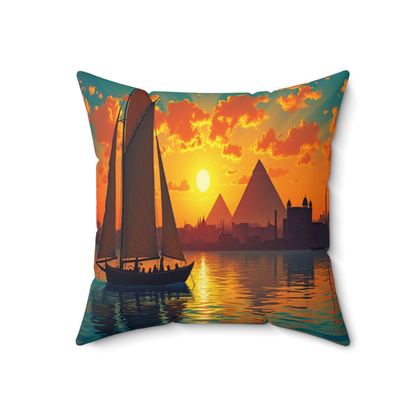 Golden Hour, Square Pillow