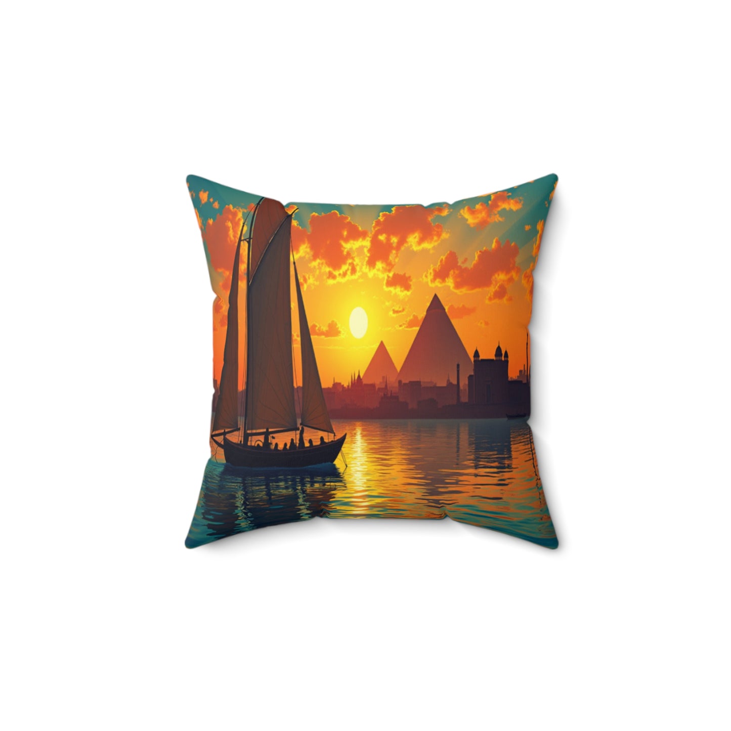 Golden Hour, Square Pillow