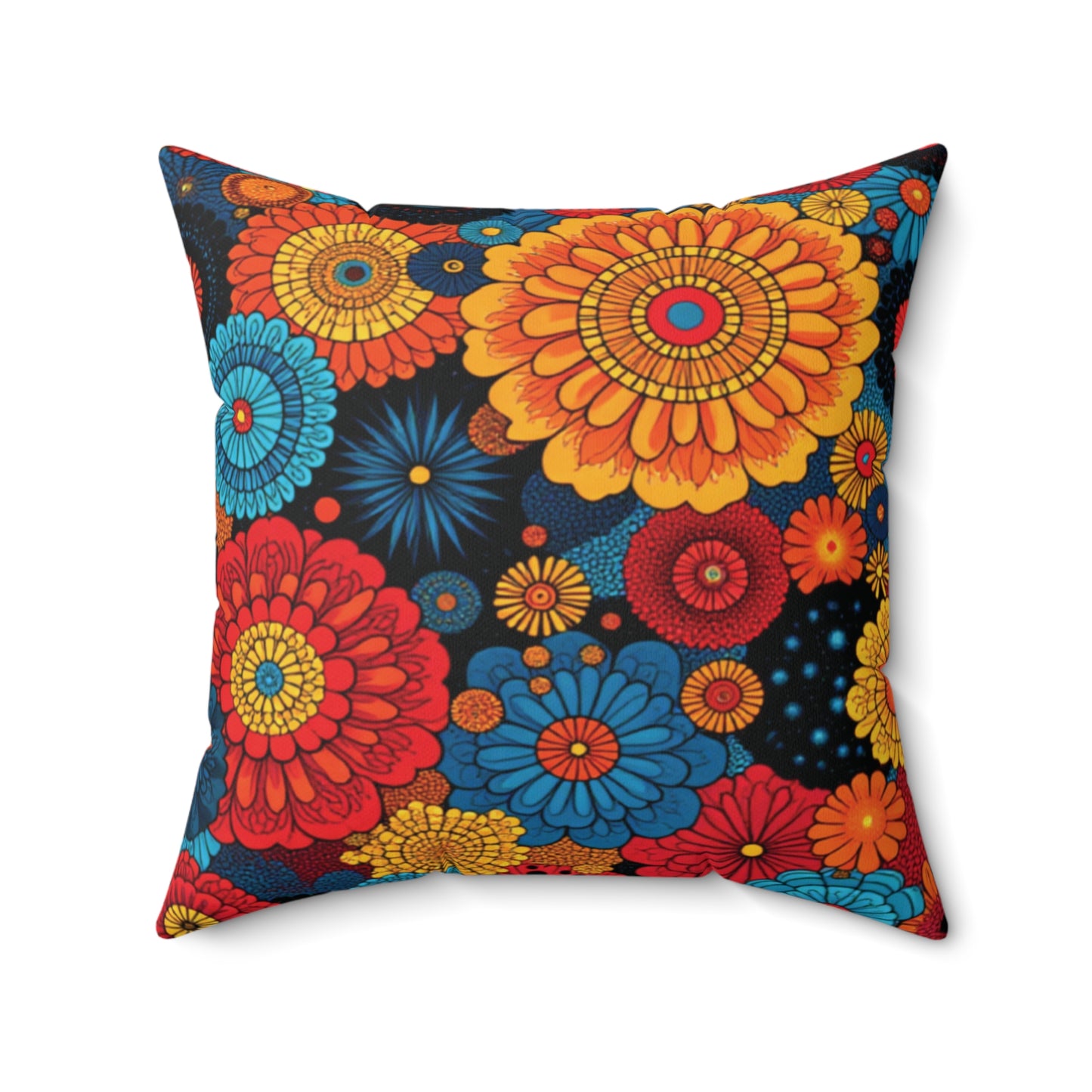 Floral Burst, Square Pillow