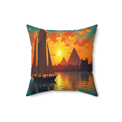 Golden Hour, Square Pillow