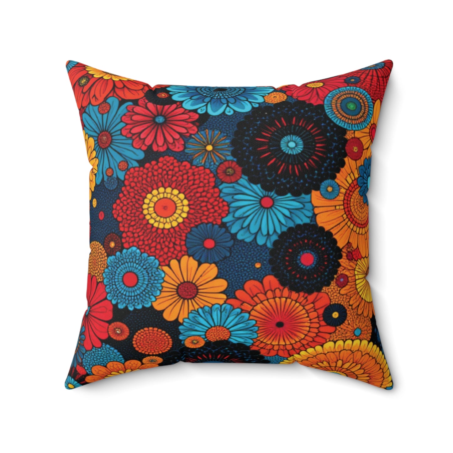 Floral Burst, Square Pillow