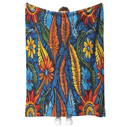 Joyful Jubilation, Fleece Sherpa Blanket